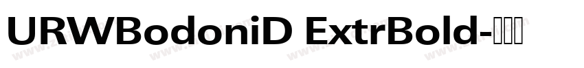 URWBodoniD ExtrBold字体转换